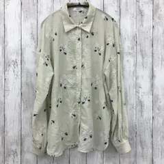 【 FOREVER 21 】フォーエバートゥエンティーワン 刺繍シアーシャツ ホワイト フリーサイズ