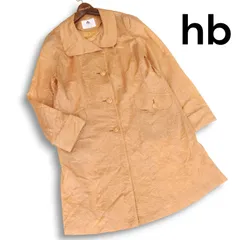 hb TOKYO GINZA エイチビー 銀座花菱 通年♪ シルク ステンカラー コート スプリングコート Sz.9 レディース 日本製