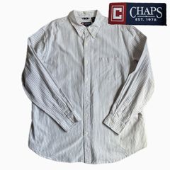 送料無料 即決★チャップス★XXL ピンク ストライプシャツ 100%綿 ビックサイズ メンズ ボタンダウン CHAPS sh250412
