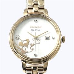 中古 CITZIEN シチズン EW2448-51W ミニーマウスウォッチ　4Pダイヤ