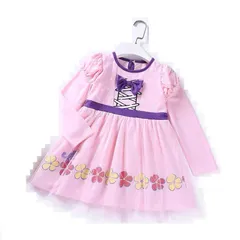 秋新作✴︎ラプンツェル　なりきり　コスチュームワンピース　ディズニー　ハロウィンイベント衣装　クリスマスプレゼント　お誕生日プレゼント　女の子ワンピース