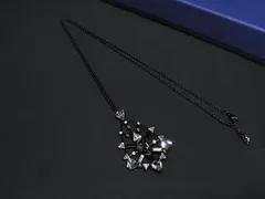 ■極美品■ SWAROVSKI スワロフスキー ラインストーン ネックレス ペンダント アクセサリー レディース ブラック系 BP4397