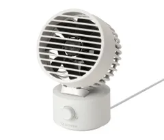 リズム(RHYTHM) 卓上扇風機 [国内メーカー] 静音 小型 USB給電式 自動首振り 強力 弱でも涼しい DCモーター 2重反転ファン デスクファン お手入れ簡単 Silky Wind Mini ライトグレー 9ZF038RH08 [ライトグレー]