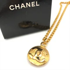 美品 CHANEL シャネル ココマーク コイン ヴィンテージ ロング チェーン ネックレス ゴールド アクセサリー レディース tm92