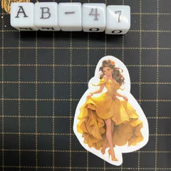 防水ステッカー　プリンセス　お姫様　イラスト　かわいい　装飾　シール　AB-47