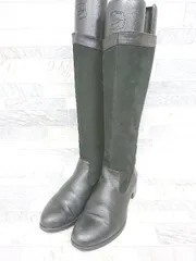 ■ Θ BEAUTY & YOUTH UNITED ARROWS レザー　切替 ロング ブーツ サイズ37 ブラック レディース P  【1410160002742】