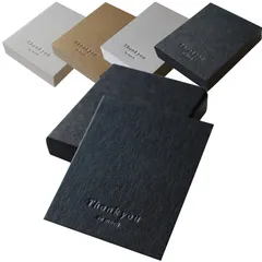 【最短発送】ブラック 活版印刷 30枚 アクセサリー台紙 兼 71×59mm サンキューカード LETTERPRESS BAY
