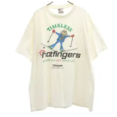 ONEITA オニータ 90s オールド hotfingers 半袖 Tシャツ XL ホワイト シングルステッチ 企業モノ メンズ 古着