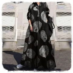 ロングワンピース　レディース　シャツワンピース　襟　シャツ　マキシ丈　ボタニカル　サークル　体型カバー　韓国　大きいサイズ　マタニティ　エスニック　アジアン　リゾート　ドット　コーデ　ナチュラル　大人女子　襟　ボタン　Aライン　新品未使用　人気　即日発送