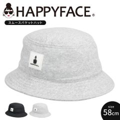 【新品】 ハッピーフェイス 帽子 スムース バケットハット レディース ブランド おしゃれ バケット ハット バケハ スウェット レディースハット 遮光 日除け 58cm ポリエステル HAPPYFACE 1030141