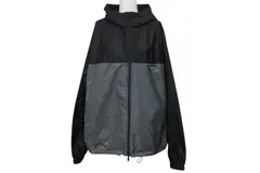 極美品 PRADA プラダ Re-Nylon リナイロンジャケット SGC601 24AW サイズL トライアングルロゴ グレー ブラック 中古 4c075902