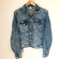 (^w^)b H&M エイチアンドエム ジージャン Gジャン デニムジャケット 定番アイテム バイカー ストリート アメカジ 古着MIX キレイめファッション デニムonデニム ユニセックス 3rd サードタイプ メンズ サイズ44