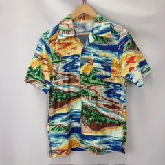 70年代 OLD HANG TEN オープンカラー　アロハシャツ　サイズＬ　難あり　07032914　01