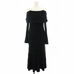 マーキュリーデュオ MERCURYDUO オフショルマーメイドニットワンピース ロング ミモレ 長袖 M 黒 ブラック 002520302901 /YT