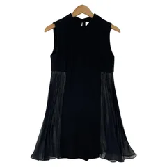 FRAY I.D  フレイアイディー サイドプリーツシアーワンピース size0/ブラック