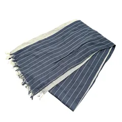 【TAKEO KIKUCHI / タケオキクチ】コットンシルク ストール スカーフ ネイビー 紺