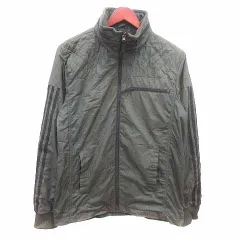 アディダス adidas 中綿ジャケット ブルゾン ジップアップ 総裏地 M 緑 ダークグリーン /YK