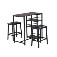 【ブラウン】カウンター3点セット ダイニング3点セット カウンターテーブル 2人用 2人掛け 無垢材 ダイニングテーブル ダイニングテーブルセット ダイニングチェア レトロ 食卓 北欧 パイン 新作 カフェ パソコンデスク リビング 学習机