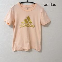 AB0555 adidas アディダス Tシャツ ピンク ゴールドロゴ レディース 2XS スポーツウェア 春夏