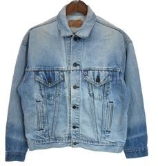 90年代 USA製 Levi's リーバイス 70507-0214 デニムジャケット ブルー (メンズ M相当) 中古 古着 R7178