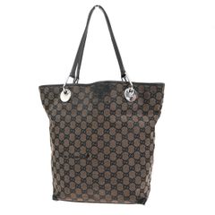 GUCCI グッチ トートバッグ キャンバス レザー ブラウン 07BS193