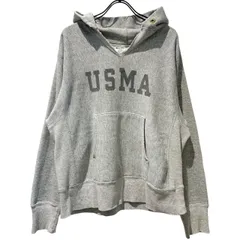 Champion (チャンピオン) 80s Vintage USMA 染み込みプリントパーカー ユニセックス グレー M