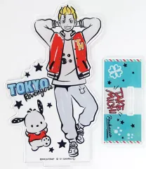 【中古】アクリルスタンド・アクリルパネル 花垣武道＆ポチャッコ アクリルフィギュア 「東京リベンジャーズ サンリオキャラクターズ in THEキャラSHOP」