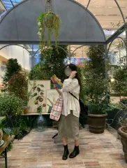 codes combine(コデスコンバイン) ウエスト後ろゴム カーキ h スカート