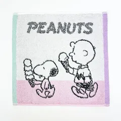 スヌーピー ウォッシュタオル ホワイト アイスクリーム 今治タオル 西川 日本製 SNOOPY