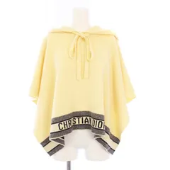 クリスチャンディオール Christian Dior ニットポンチョ フーディ ショート丈 カシミヤ ロゴ XS アイボリー 014C12AM042 /KHのサムネイル