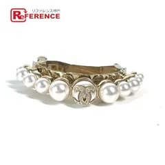 CHANEL シャネル バレッタ CC ココマーク ロゴ ラインストーン メタル ゴールド