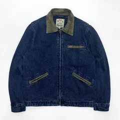 新品未使用 h ヘビー デニムジャケット メンズ レディース ワーク 水洗い ジップアップ アウター ヴィンテージ ルーズ ショート 秋
