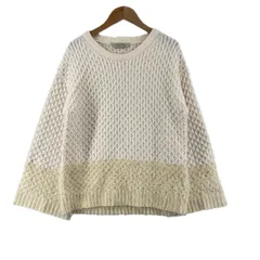 美品 TORRAZZO DONNA トラッゾドンナ 無地 秋冬 AW 長袖ニット アクリル/ナイロン アイボリー レディース【古着】【中古】【送料無料】