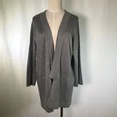 長袖ロングカーディガン《ZARA》訳あり商品　グレー　ライトグレー　無地（90100128）