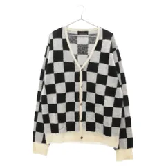 UNUSED (アンユーズド) 20AW Checkerd pattern mohair cardigan US1889 チェック柄 モヘアカーディガン ホワイト/ブラックのサムネイル