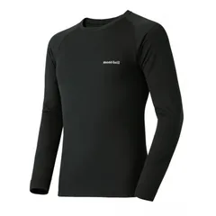 [モンベル] インナー ジオライン M.W. 中厚手 軽量 保温 ラウンドネックシャツ XL1 montbel メンズ レディース 冬 防寒 スキー スノボー スノーボード シャツ s m l xl (JP, アルファベット, XL,  [ブラック] [XL]