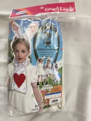 ワンダーラビットガール キッズ衣装セット　120cm　　※コスプレ 子供  ハロウィン　ウサギ　ラビット　不思議の国のアリス
