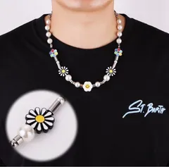 ニコちゃん ネックレス スマイル フラワー 韓国 人気 インスタ オシャレ