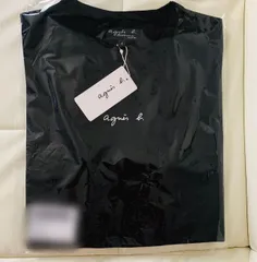 agnes b. アニエスベー レディース メンズ　Tシャツ ブラック　真ん中小さいロゴ