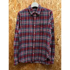 古着 GAP ギャップ Sサイズ メンズ シャツ ソフトネル チェック柄 胸ポケット付き レギュラーカラー 長袖 綿100% 赤×紺系×白×黄×黒