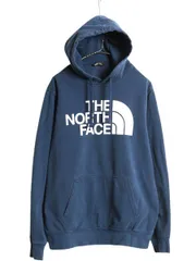 【お得なクーポン配布中!】 ノースフェイス プリント スウェット フード パーカー メンズ L / The North Face プルオーバー 裏起毛 トレーナー アウトドア 薄手 ブルー