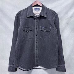 IRON HEART アイアンハート コットンリネン サージ デニム ピグメント ウエスタン シャツ ジャケット size.XXL ブラック 黒 大きいサイズ