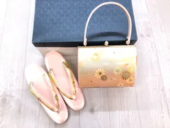 【匿名配送OK・美品】草履 バッグ セット ／ Zori Sandals & Handbag Set 淡ピンク×小花グラデ [Mサイズ] 振袖・卒業式・訪問着に◎ 和装小物