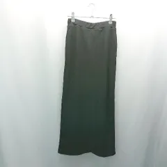 ◇ lowrys farm ウエストゴム リブ バックスリット カジュアル ロング丈 タイト スカート 表記なし ブラック レディース E 【1307210022372】