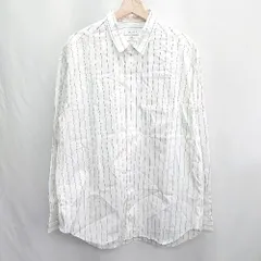 ◇ ⊇ BEAUTY & YOUTH ビューティアンドユース ストライプ 長袖 ロングシャツ サイズXL ホワイト系 レディース E  【1501160030542】