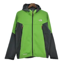 THE NORTH FACE ノースフェイス SUMMIT SERIES ソフトシェルジャケット アウトドア ライトグリーン (メンズ L) 中古 古着 T3758