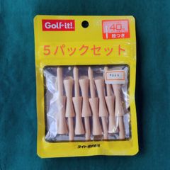 シェルパック ウッドティー 段付 75㎜ ニス 5袋 セット  フィールドナンバー 30904 メンズ レディス プロ ティーアップ 方向性 アプローチ ドラコン ドライバー アイアン ゴルフ