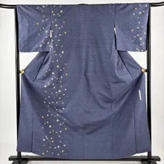 ○【最終値下げ】407mt4○二代目川村久太郎 紗紬 秋草に団扇 透け感