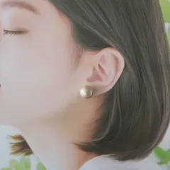 【14kgf】上品コットンパール14mm 一粒ピアス
