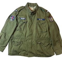 80s 米軍実物 スーベニアジャケット 87 フィリピン演習 刺繍 短丈
